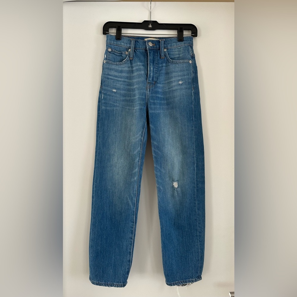 Madewell Classic Straight Jeans Distressed Size 24 high waisted